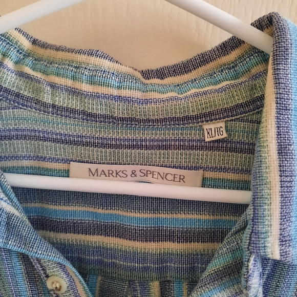 Marks & Spencer Cotton Button Down Short Sleeve Shirt XL - Picture 8 of 9